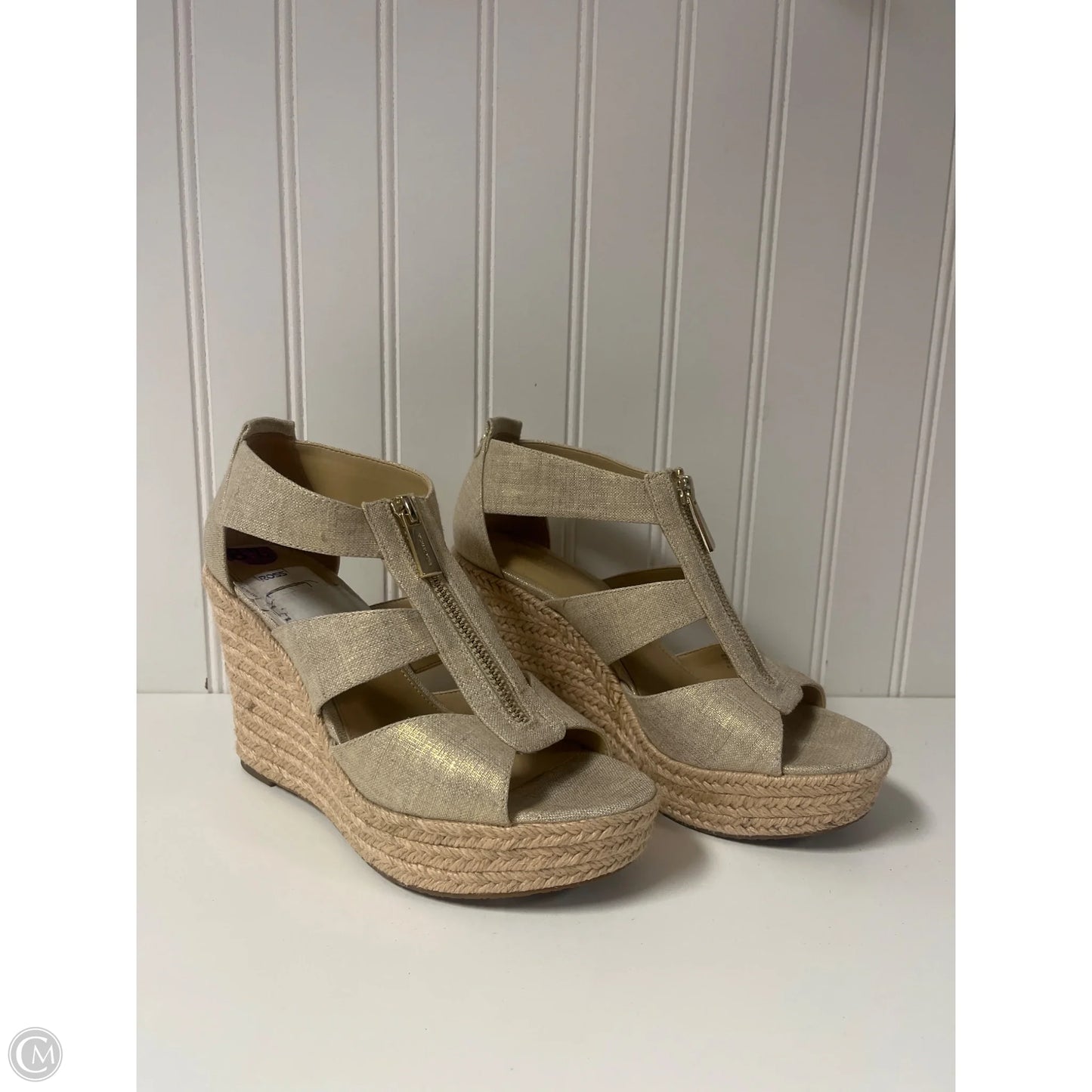 Shoes Heels Wedge By Michael By Michael Kors In Beige, Size: 6.5