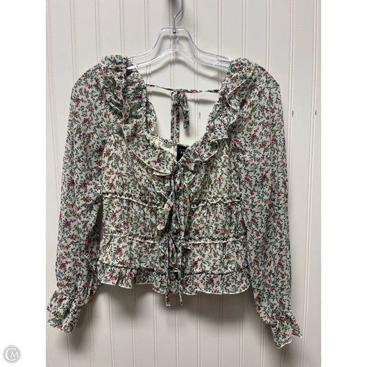 Top Long Sleeve By Cmb In Floral Print, Size: S