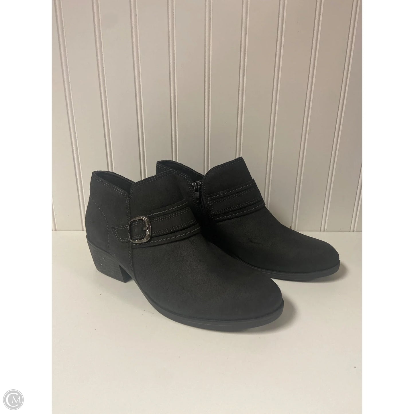 Boots Ankle Heels By Clarks In Black, Size: 9
