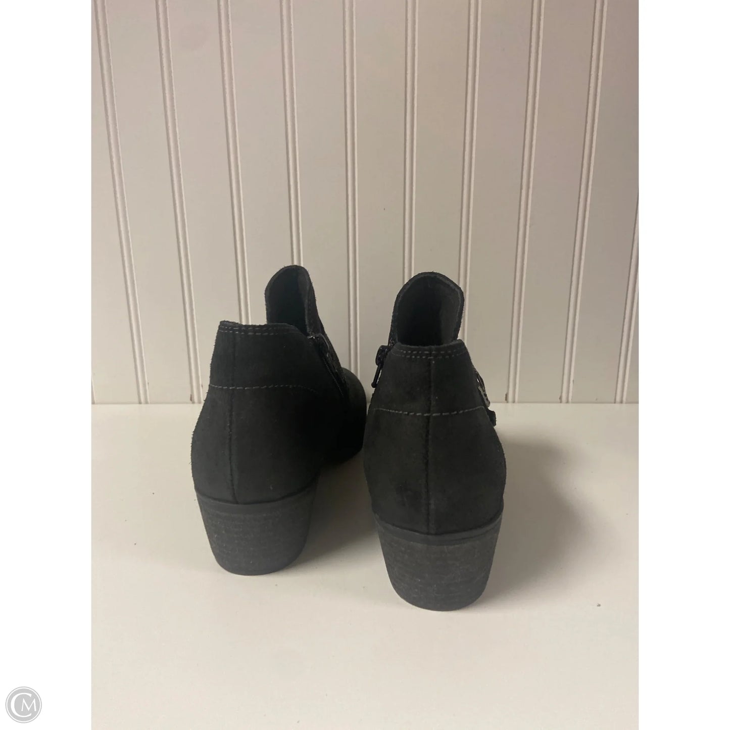 Boots Ankle Heels By Clarks In Black, Size: 9