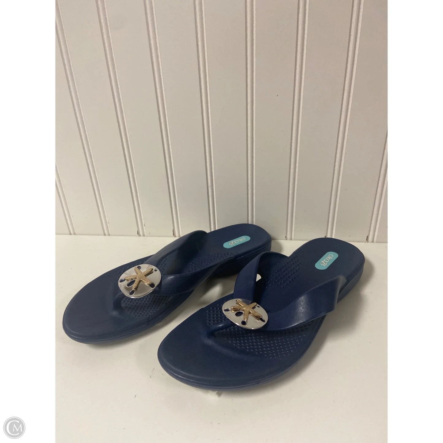 Sandals Flip Flops By Clothes Mentor In Blue, Size: 8