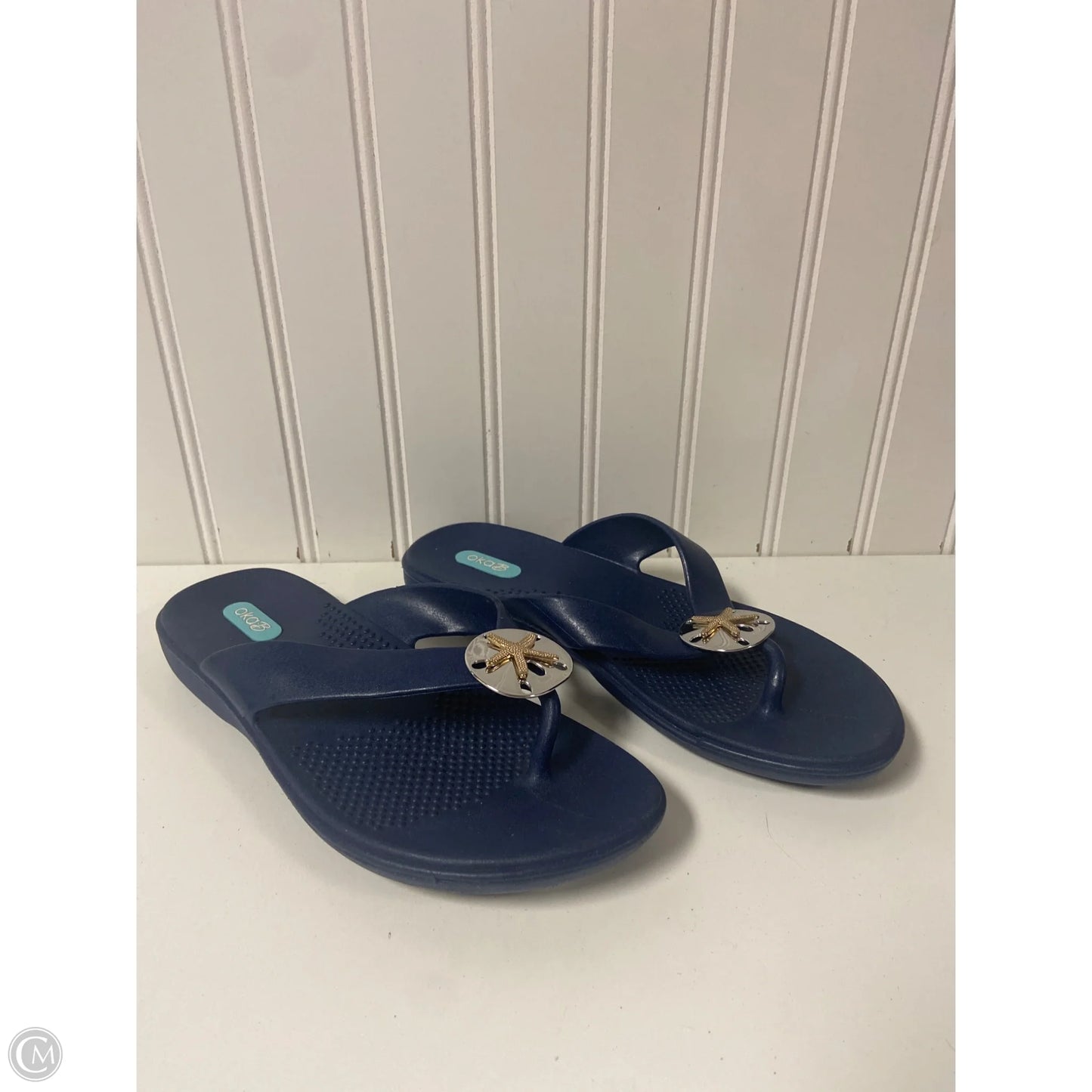 Sandals Flip Flops By Clothes Mentor In Blue, Size: 8