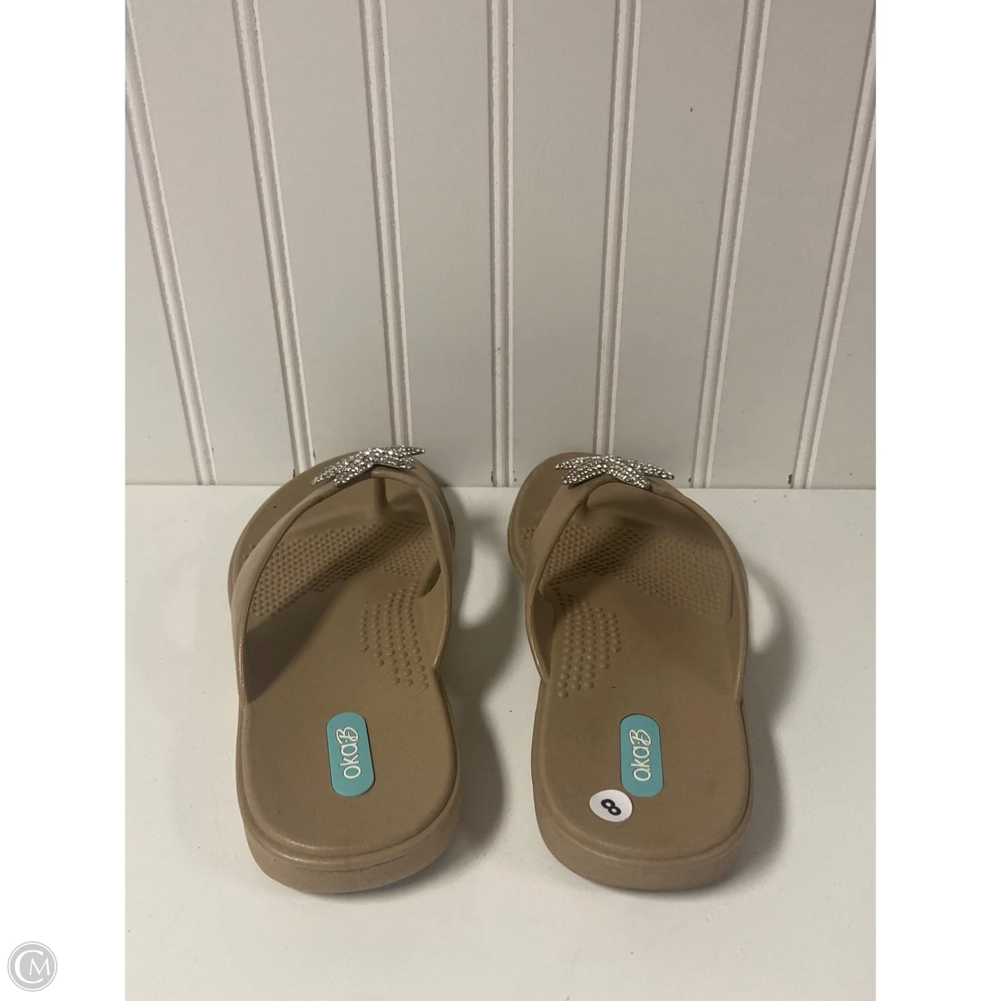 Sandals Flip Flops By Clothes Mentor In Tan, Size: 8