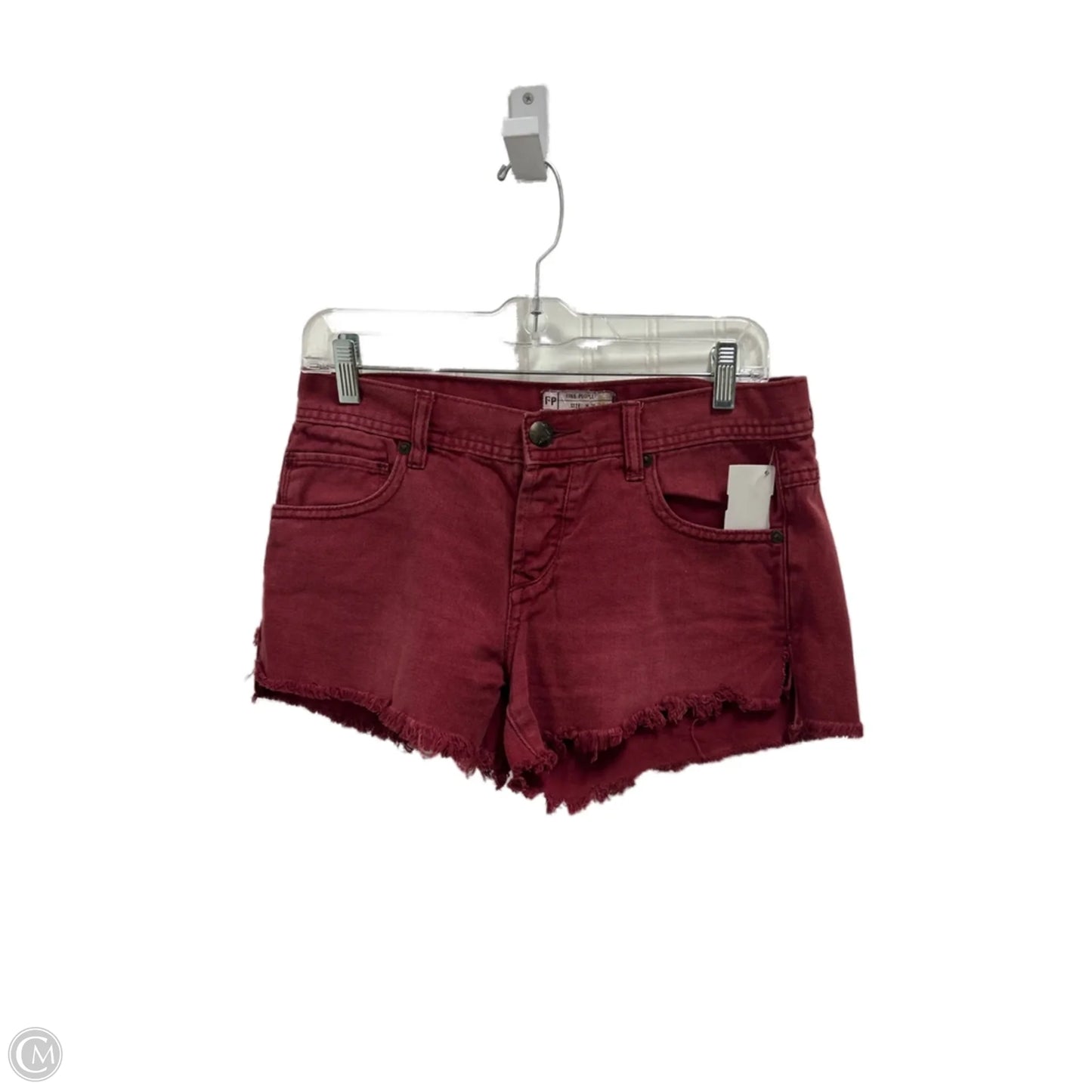 Shorts By Free People In Red Denim, Size: 2