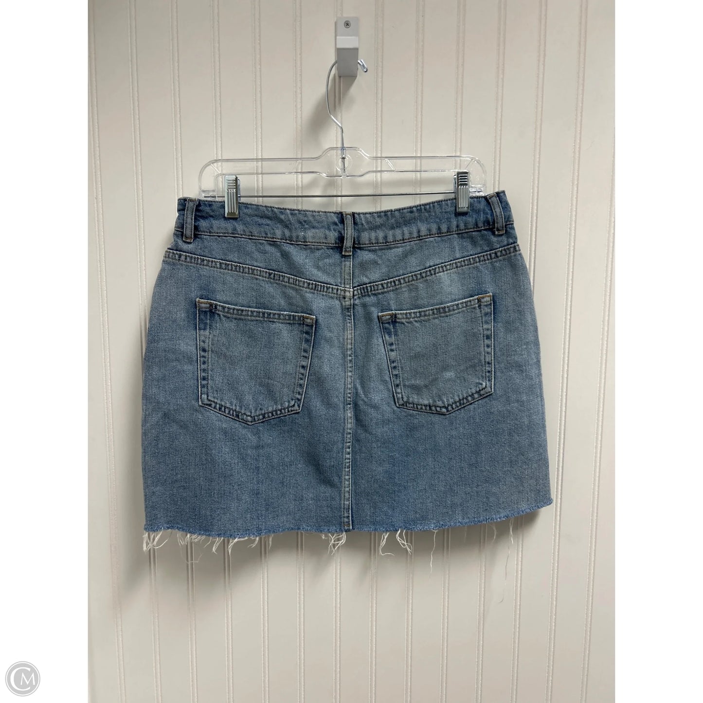 Skirt Mini & Short By Topshop In Blue Denim, Size: 10