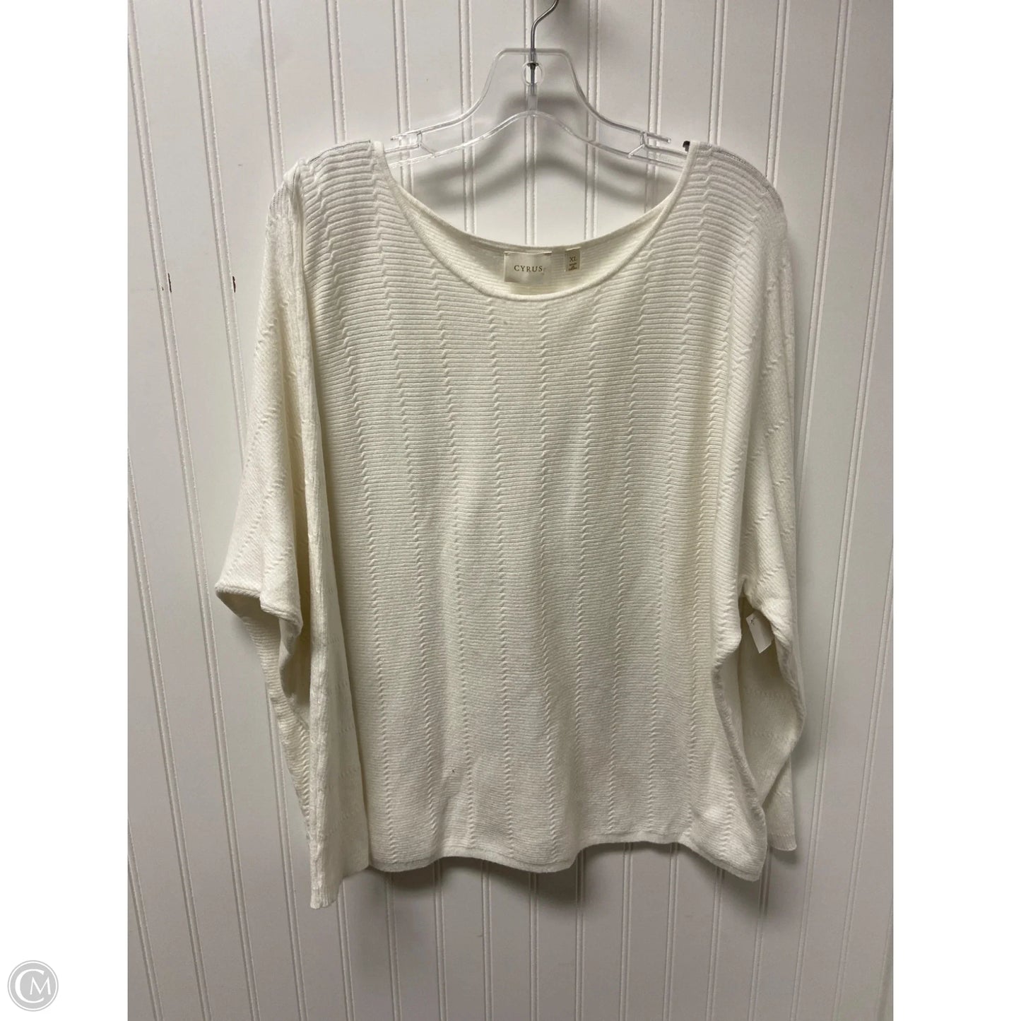 Sweater By Cyrus Knits In Cream, Size: Xl