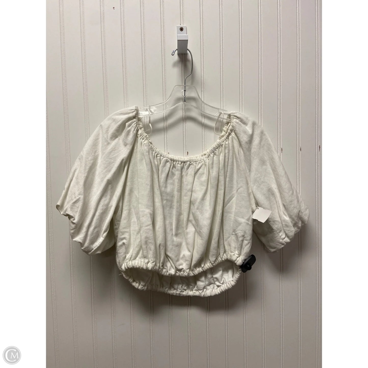 Top Short Sleeve By Zara In White, Size: M