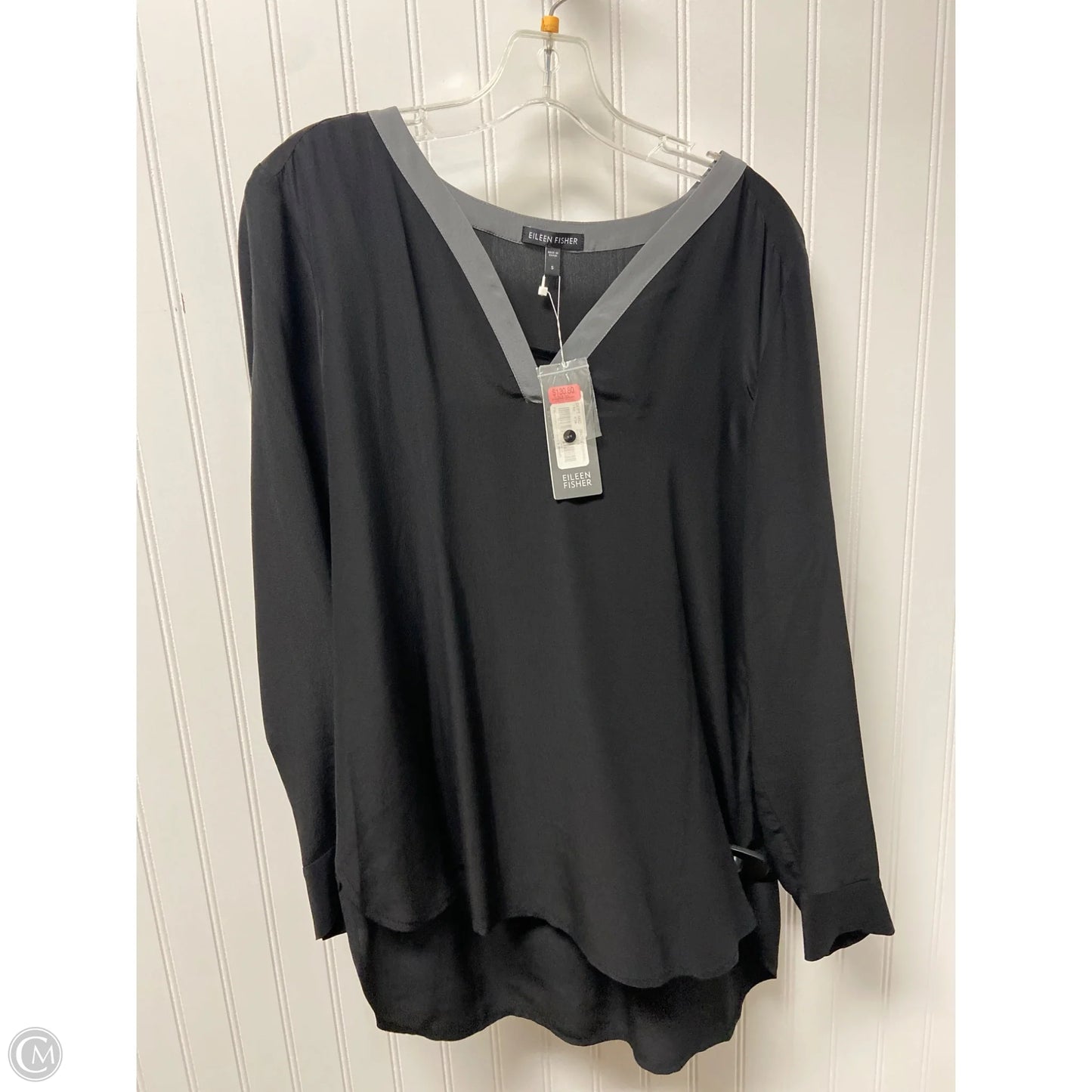 Top Long Sleeve By Eileen Fisher In Black, Size: S