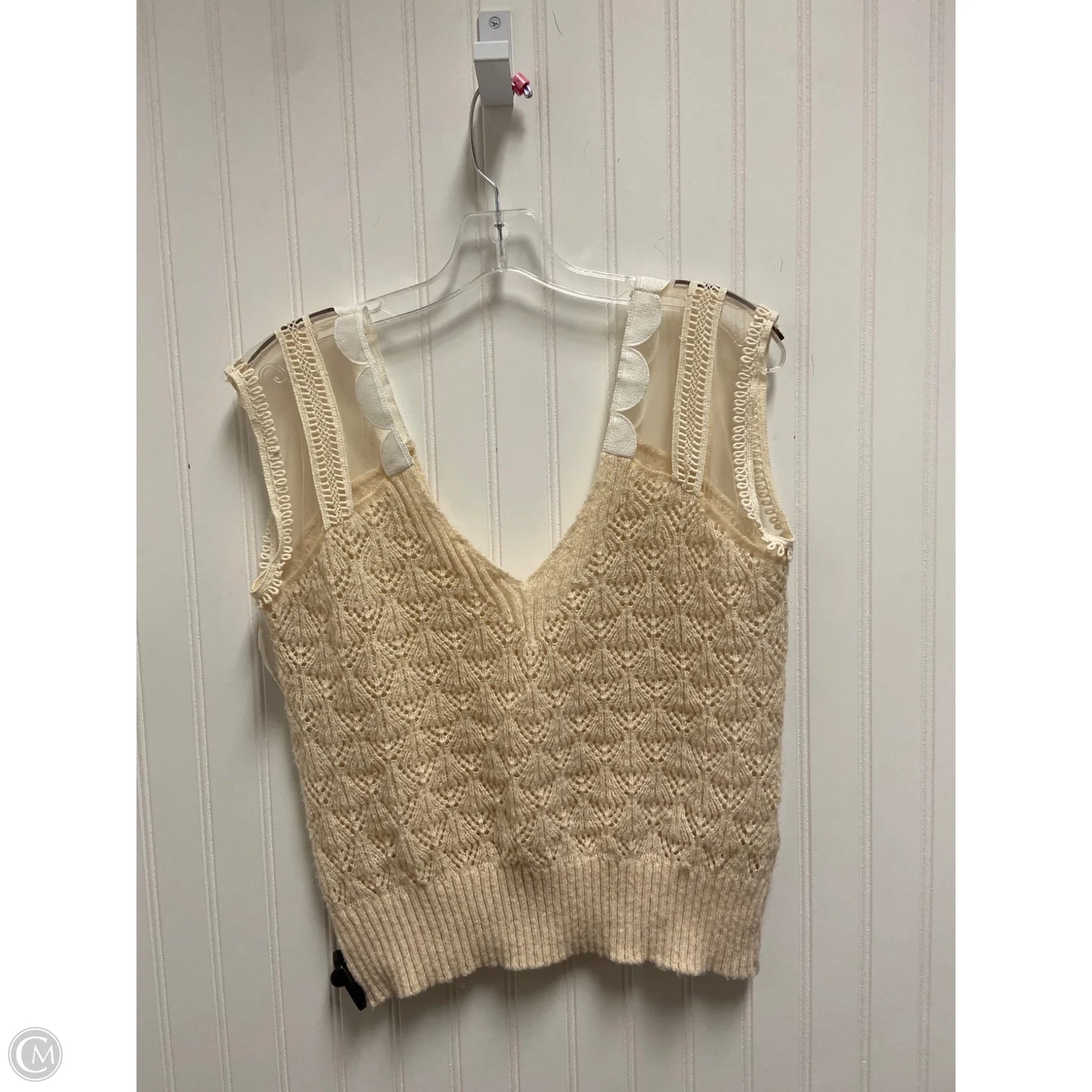 Top Sleeveless By Maeve In Beige, Size: Osfm
