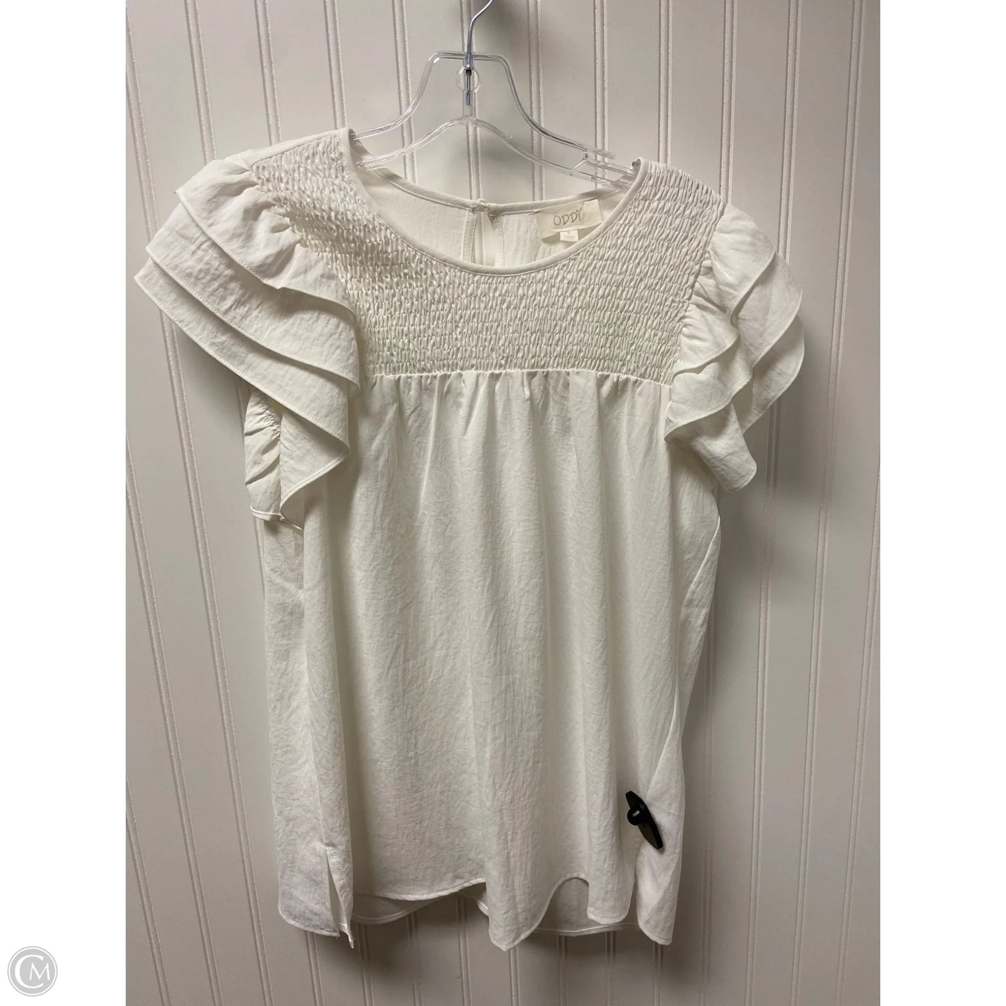 Top Sleeveless By Oddi In White, Size: S