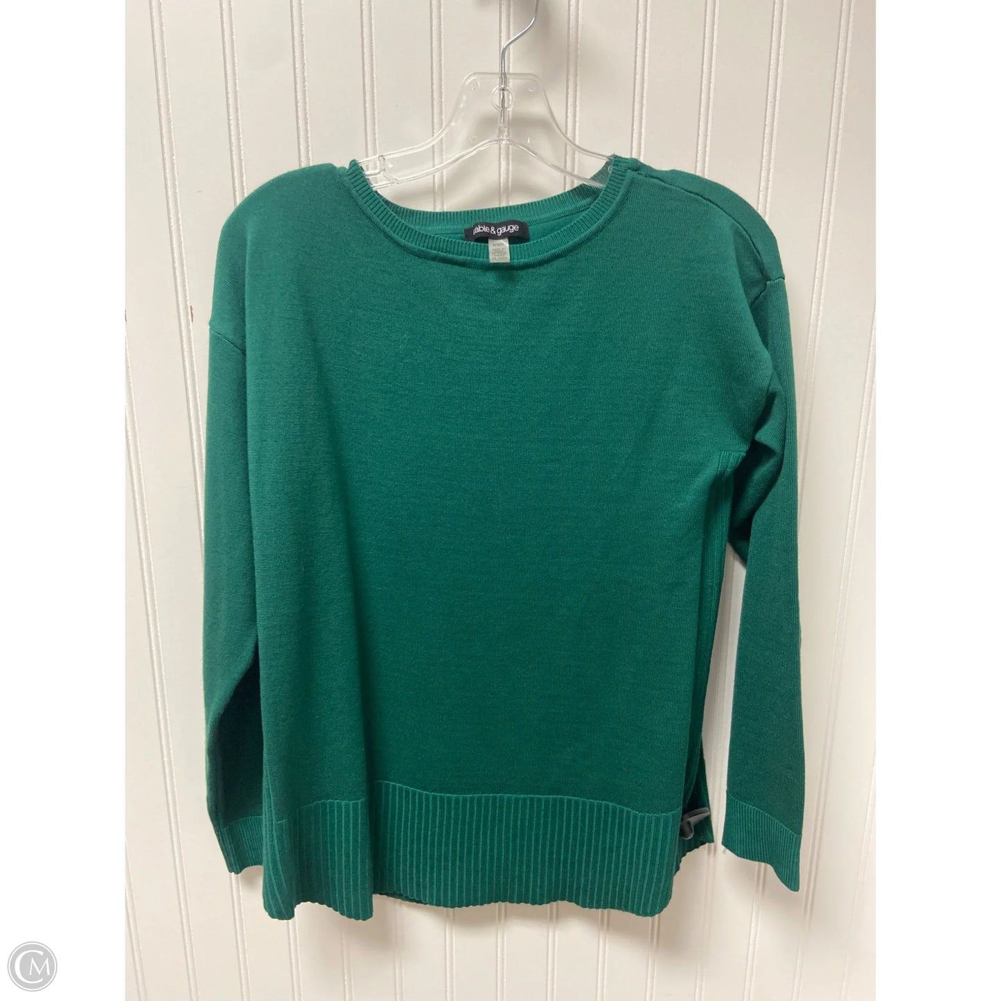Sweater By Cable And Gauge In Green, Size: M