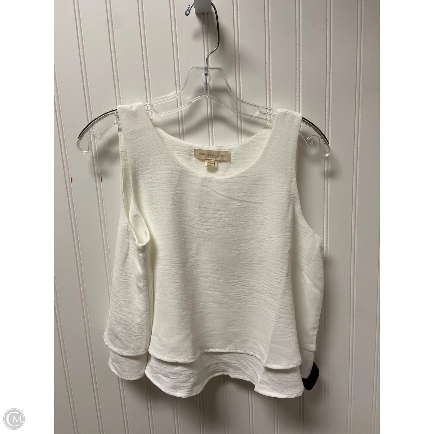 Top Sleeveless Basic By Monteau In White, Size: M