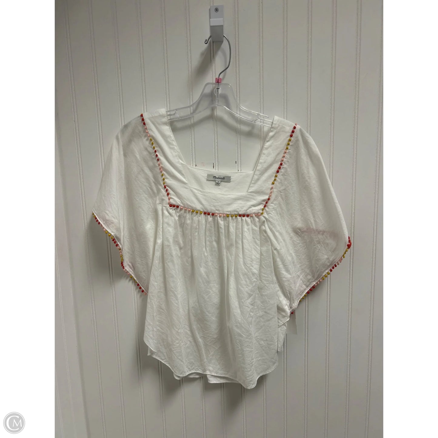 Top Short Sleeve By Madewell In White, Size: S