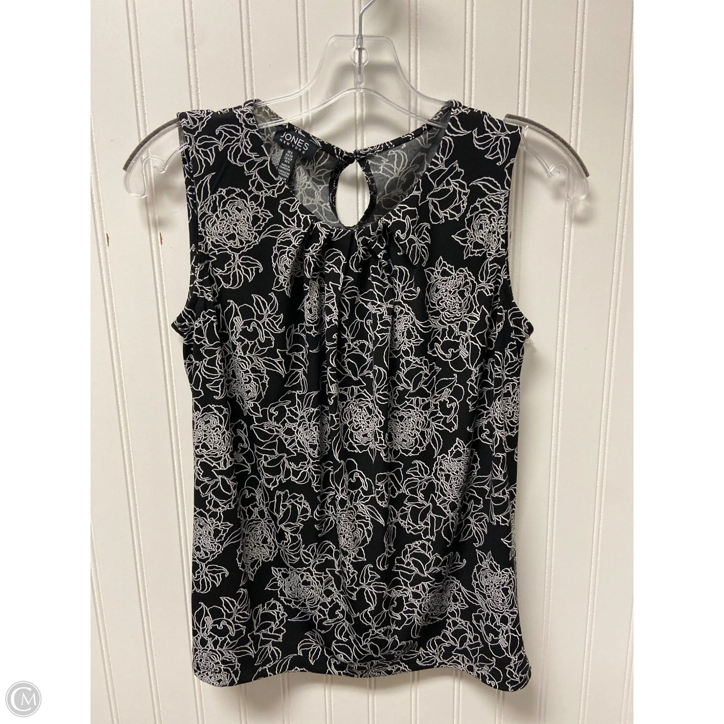 Top Sleeveless Basic By Jones New York In Black & White, Size: S