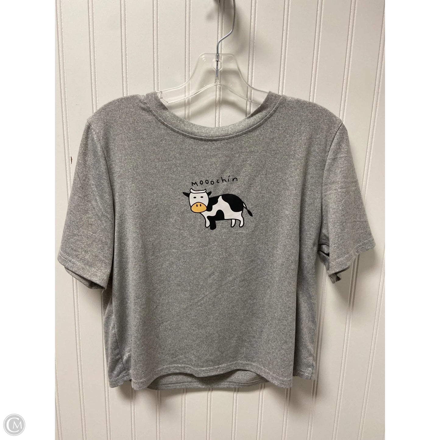 Top Short Sleeve Basic By Clothes Mentor In Grey, Size: M