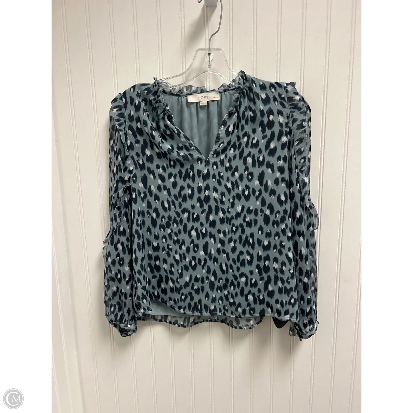 Top Long Sleeve By Loft In Animal Print, Size: Xsp