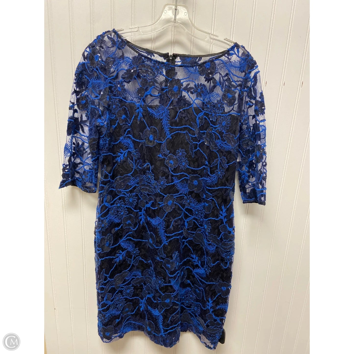 Dress Party Short By Tahari In Blue, Size: Lp