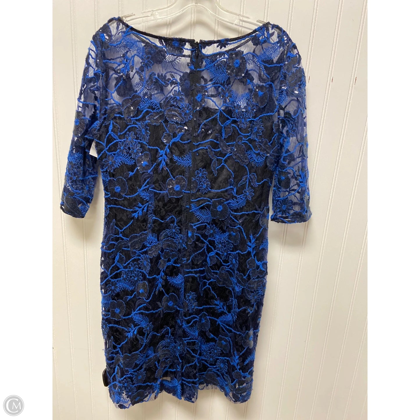 Dress Party Short By Tahari In Blue, Size: Lp