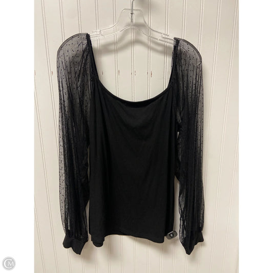 Top Long Sleeve By Clothes Mentor In Black, Size: 1x