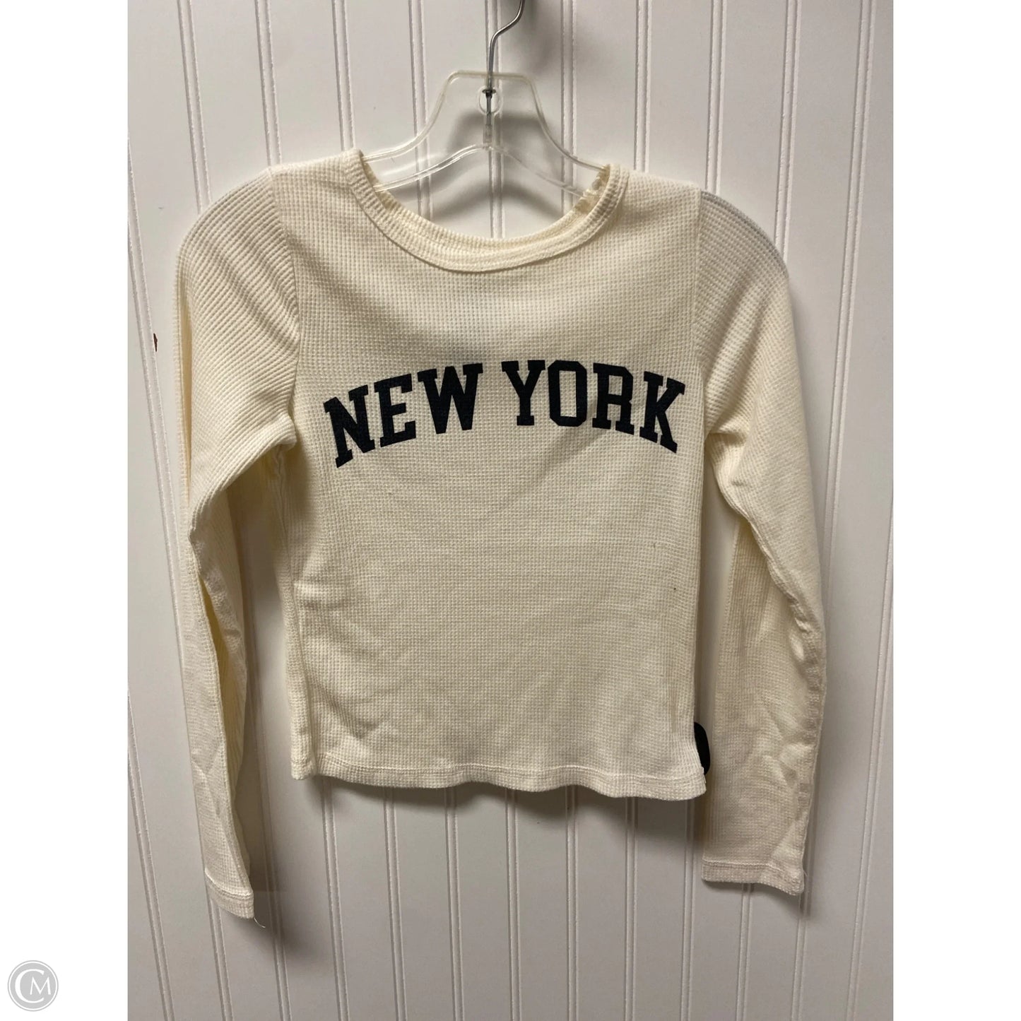 Top Long Sleeve Basic By Pink Republic In Beige, Size: S