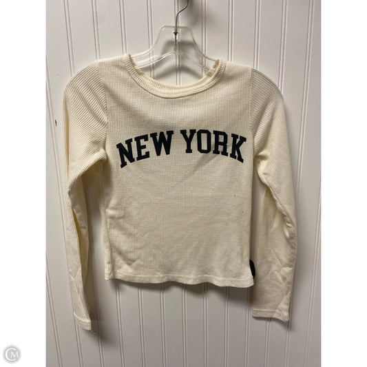 Top Long Sleeve Basic By Pink Republic In Beige, Size: S