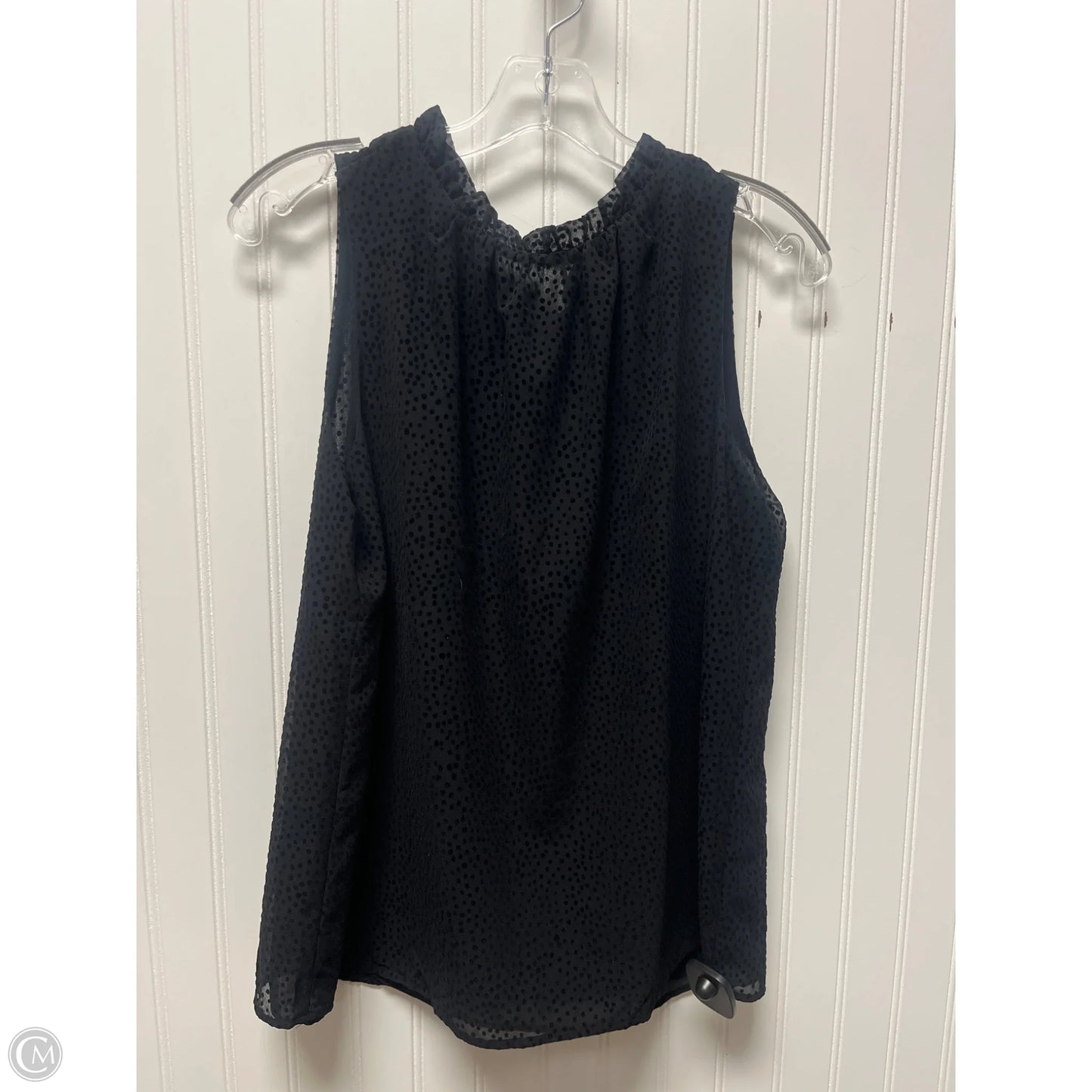 Top Sleeveless By Loft In Black, Size: S
