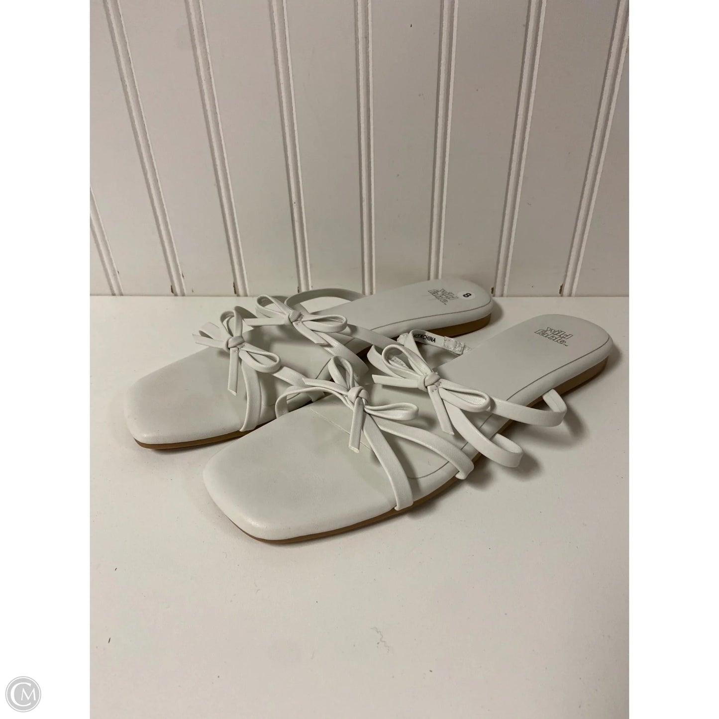 Sandals Flats By Wild Fable In White, Size: 8