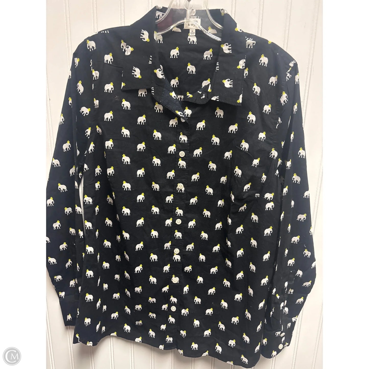 Top Long Sleeve By Crown And Ivy In Black, Size: M