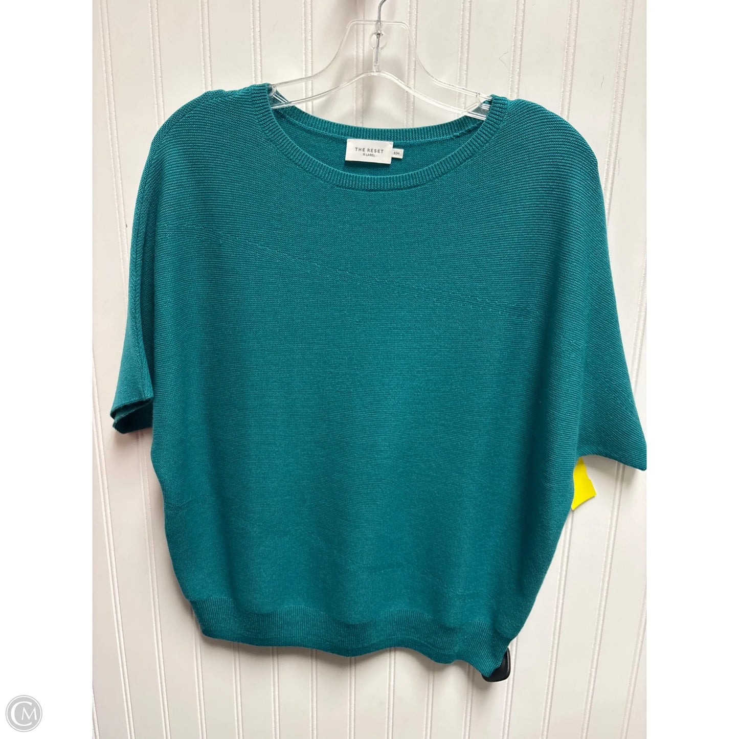 Sweater Short Sleeve By Cma In Teal, Size: M