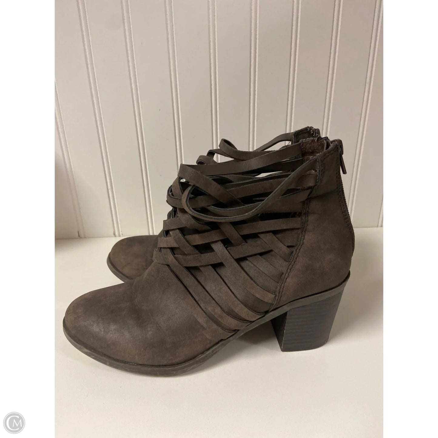 Boots Ankle Heels By Me Too In Brown, Size: 8