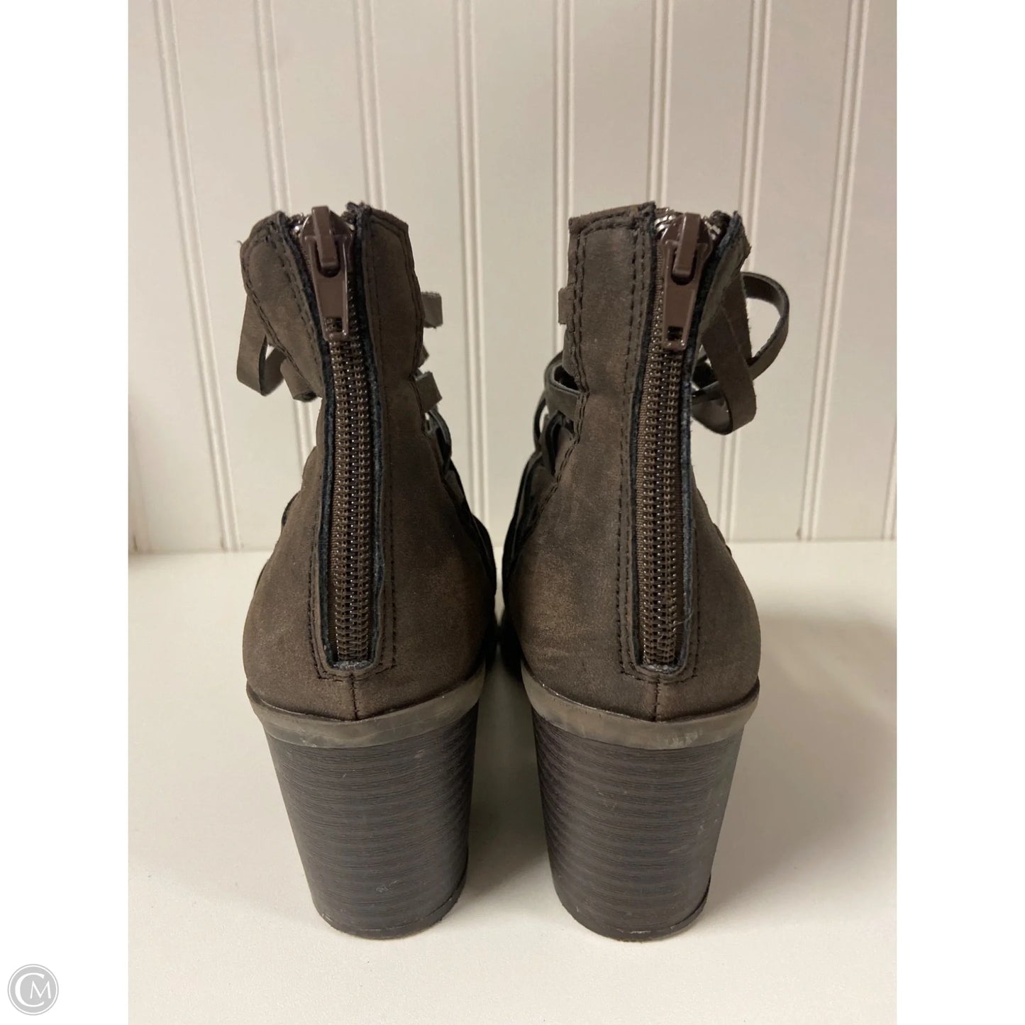 Boots Ankle Heels By Me Too In Brown, Size: 8