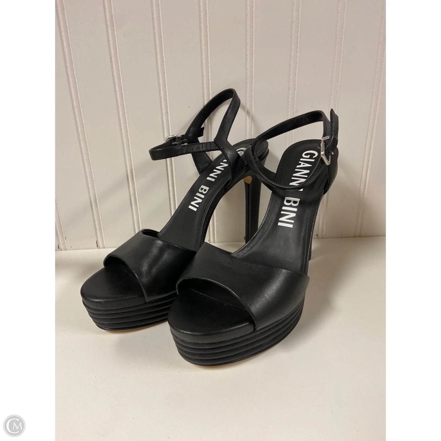 Sandals Heels Stiletto By Gianni Bini In Black, Size: 11