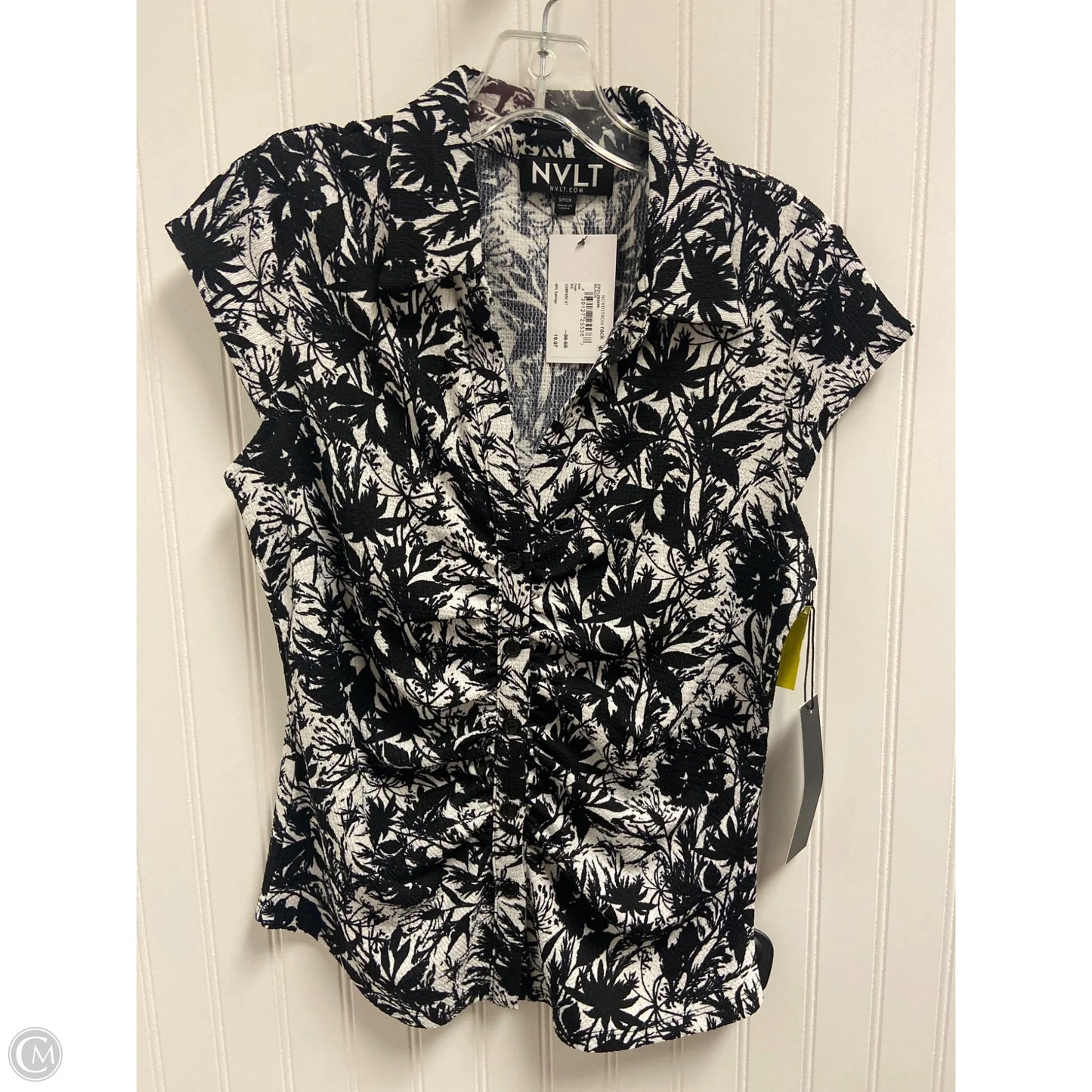 Top Sleeveless By Cmc In Black & White, Size: Sp