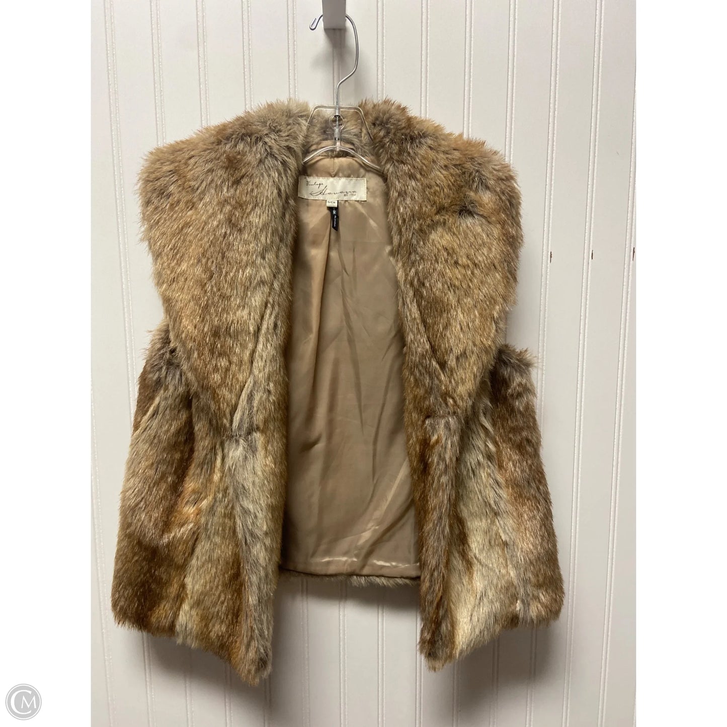 Vest Faux Fur & Sherpa By Vintage Havana In Brown, Size: S