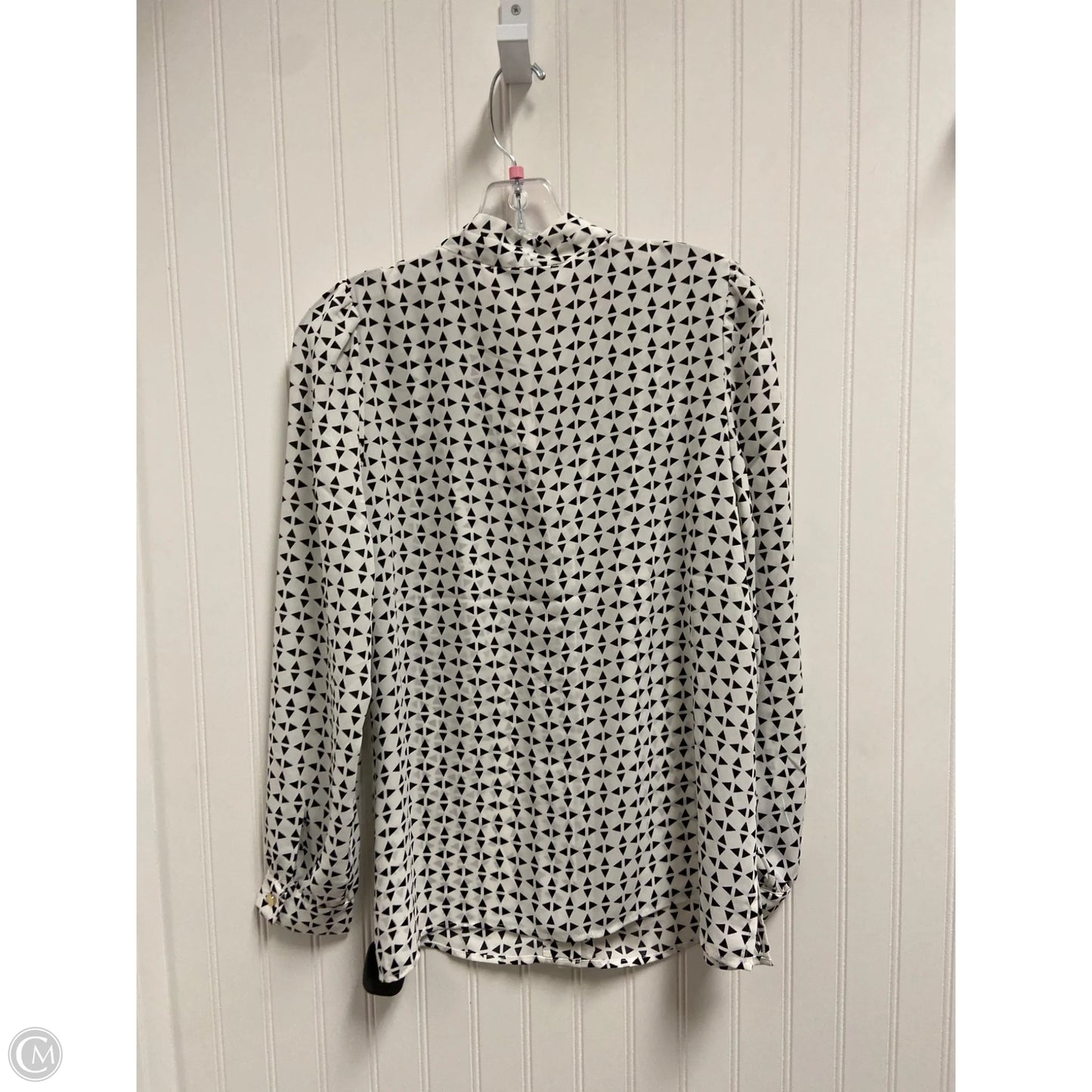 Top Long Sleeve By Nine West In Black & White, Size: M