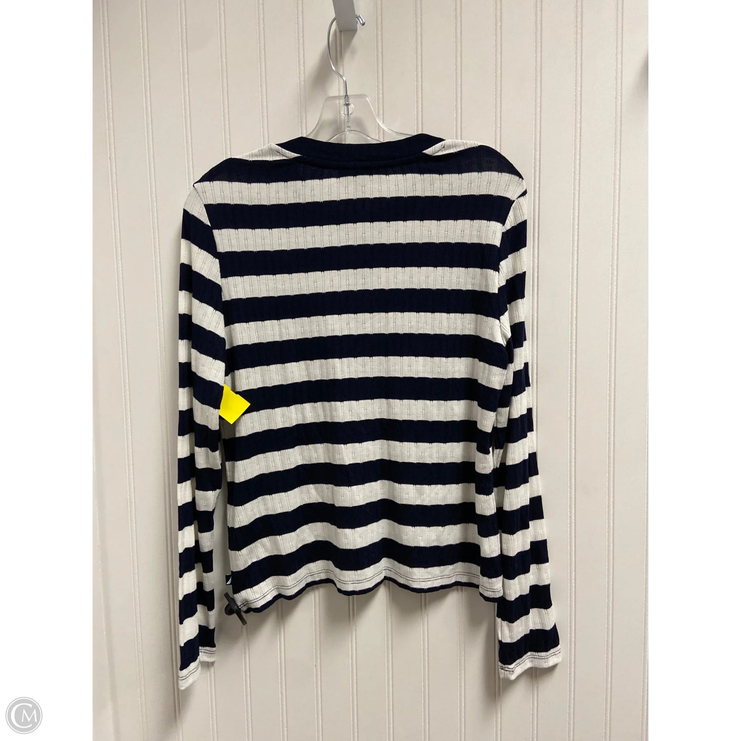 Top Long Sleeve By Nautica In Striped Pattern, Size: M