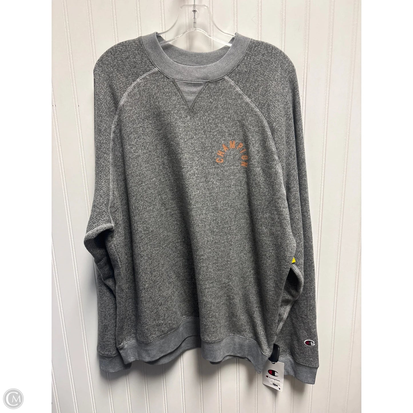 Athletic Sweatshirt Crewneck By Champion In Grey, Size: L