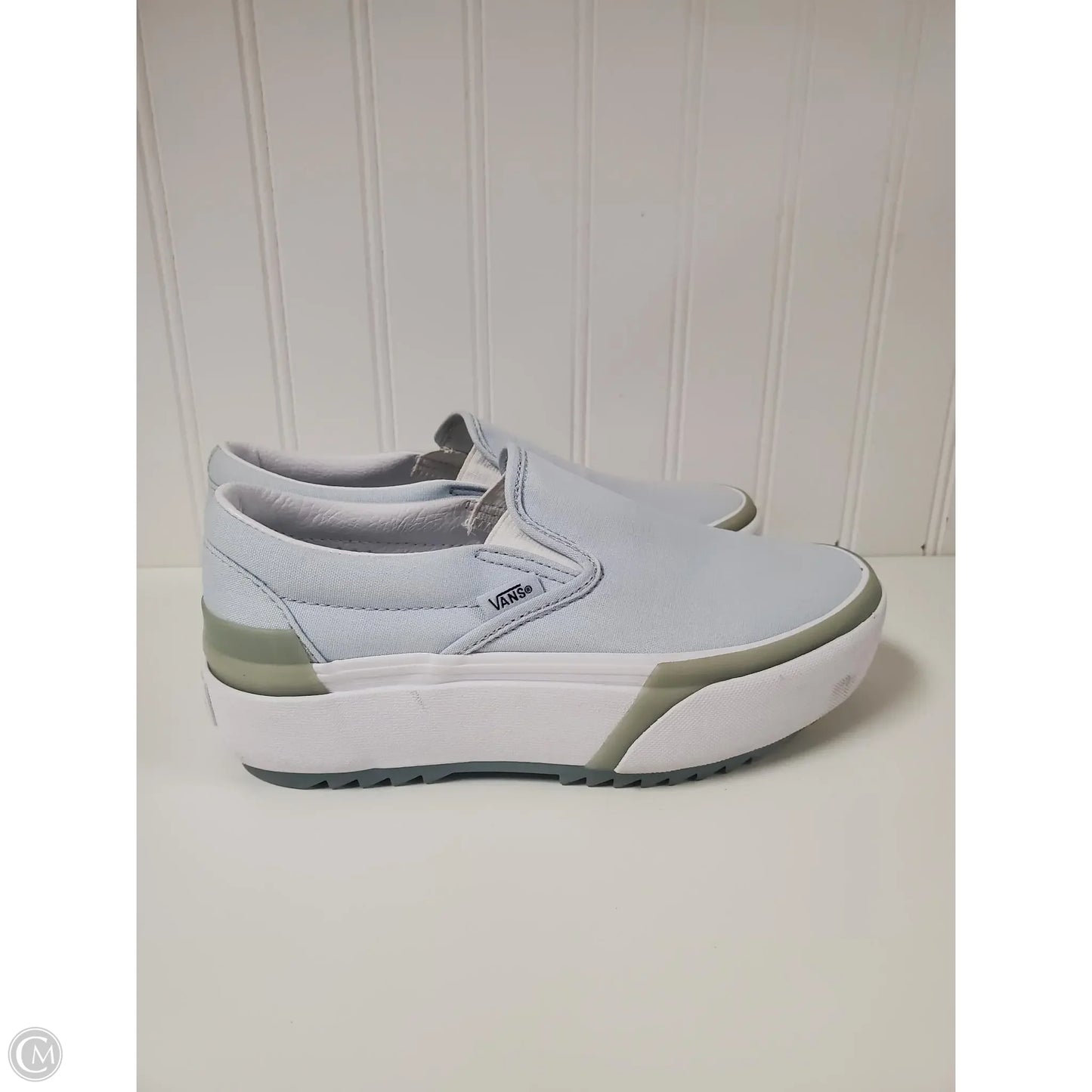 Shoes Sneakers Platform By Vans In Blue & Green, Size: 6