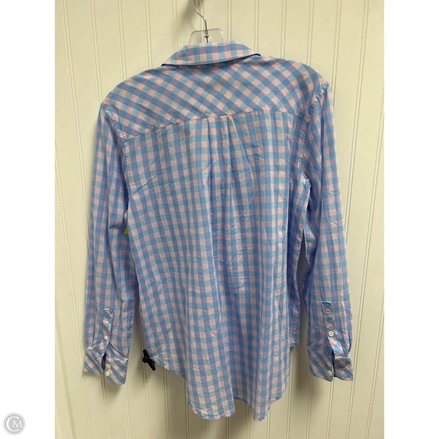 Top Long Sleeve By Vineyard Vines In Blue & Pink, Size: M