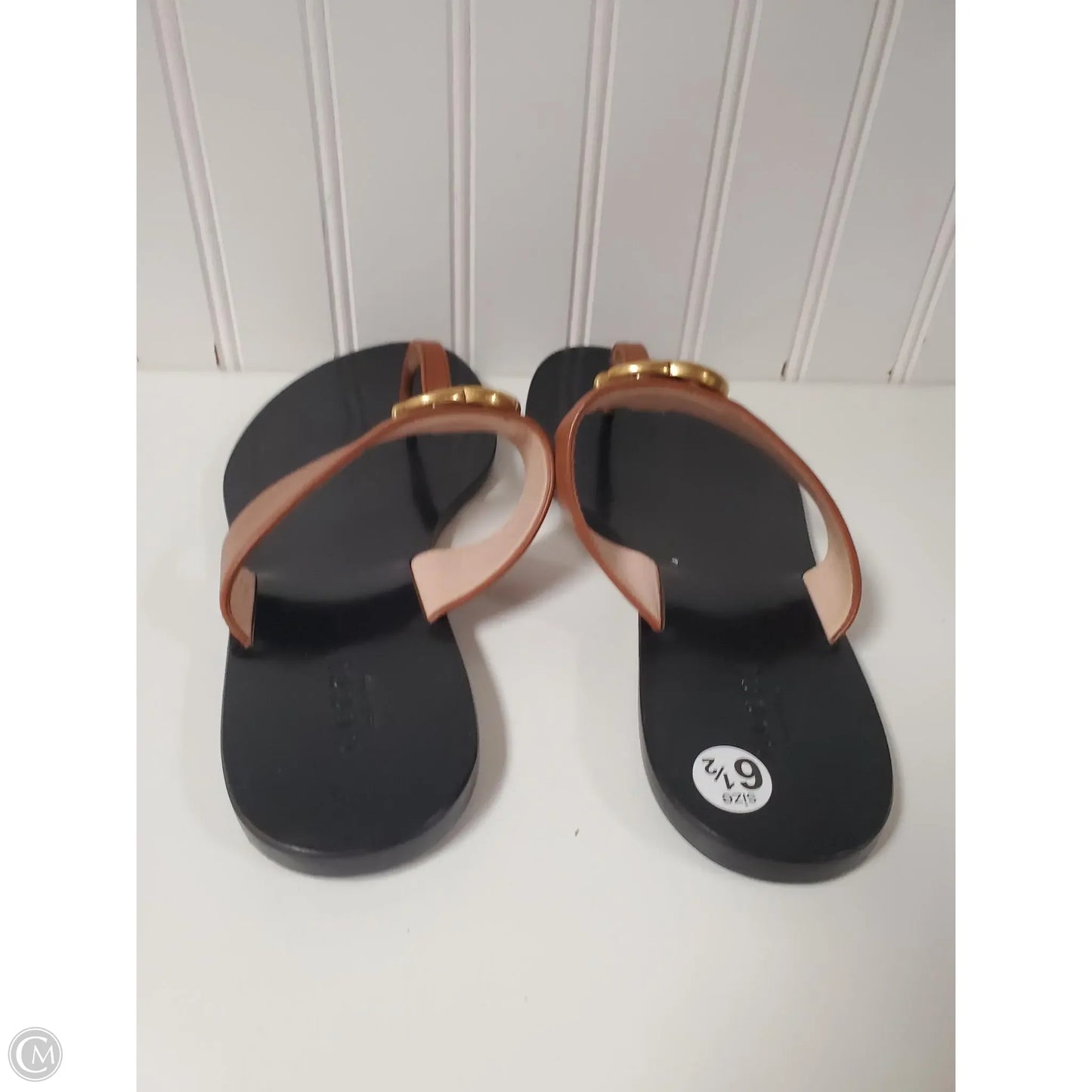 Sandals Luxury Designer By Gucci In Brown, Size: 6.5