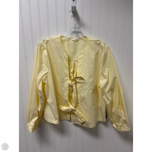 Top Long Sleeve By Zara In Yellow, Size: M