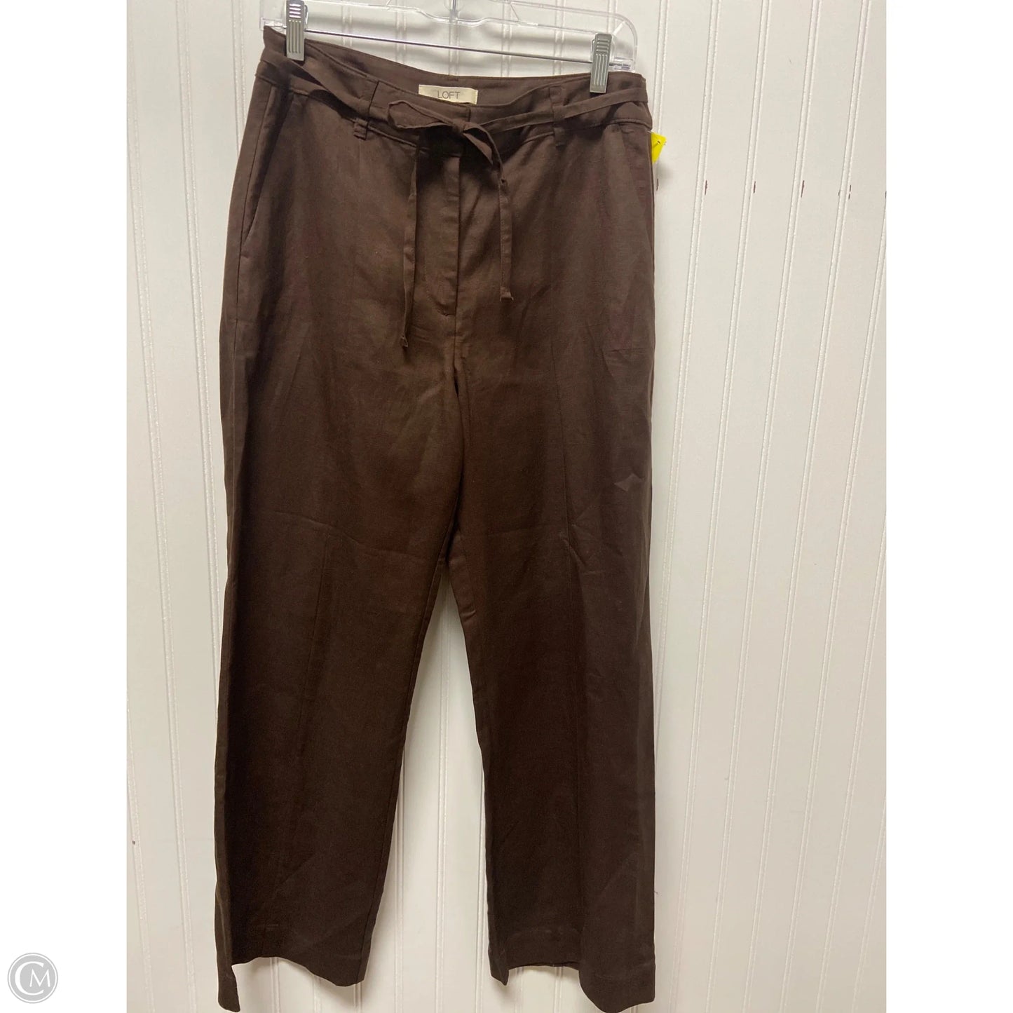 Pants Linen By Loft In Brown, Size: 8p