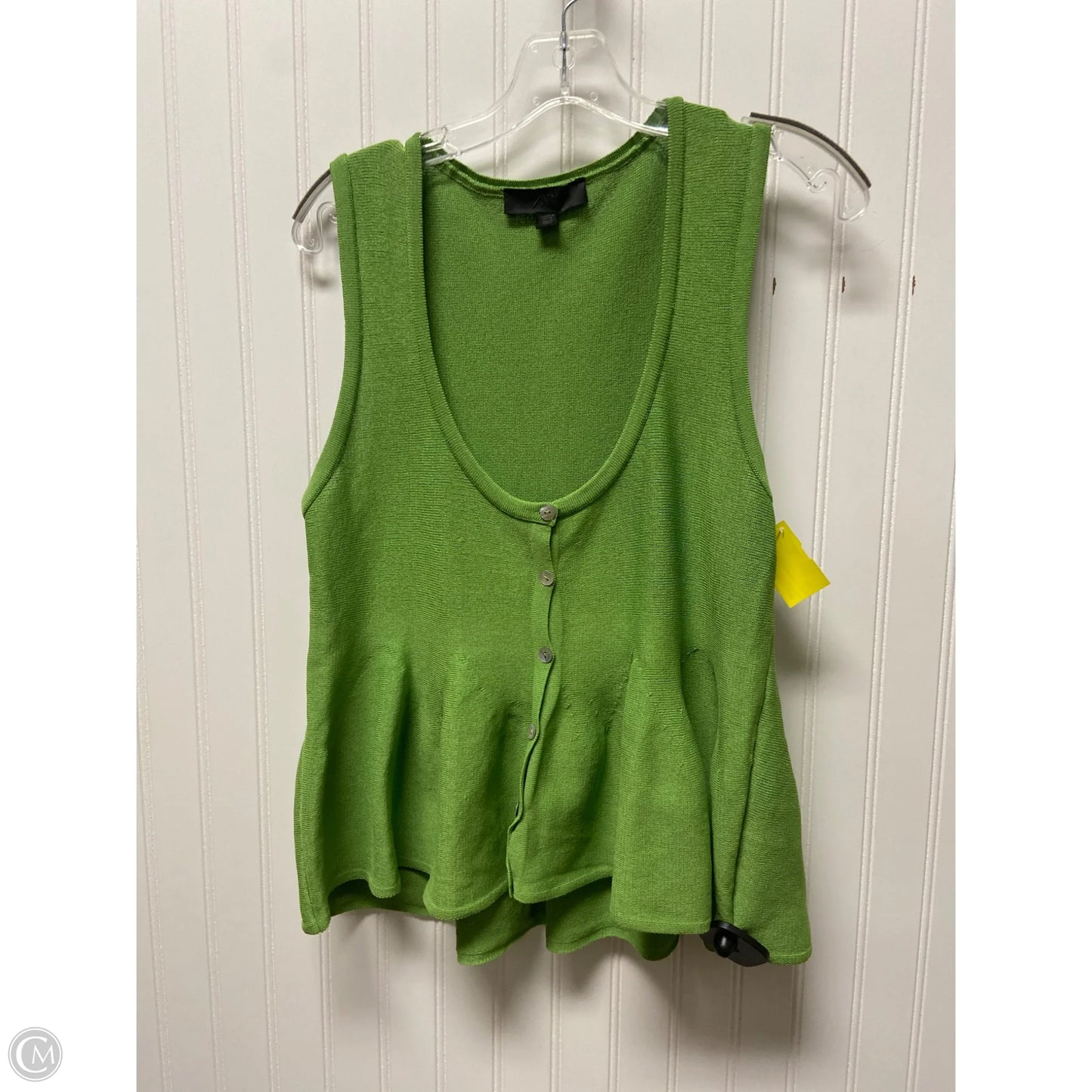 Top Sleeveless By Zara In Green, Size: M