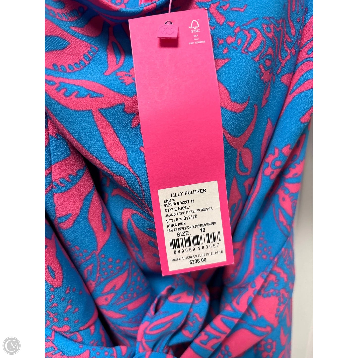 Dress Designer By Lilly Pulitzer In Blue & Pink, Size: M