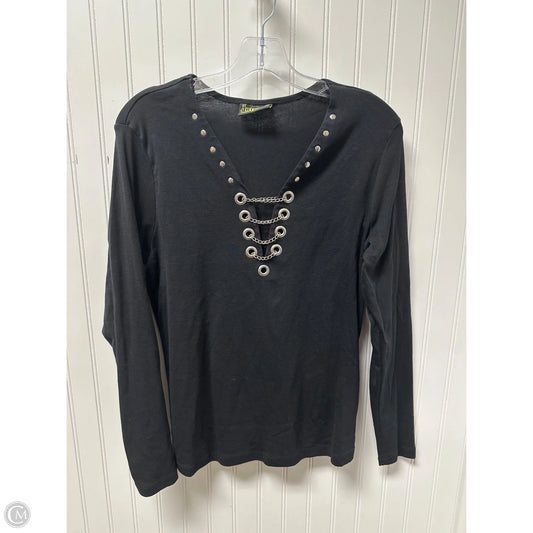 Top Long Sleeve By Clothes Mentor In Black, Size: 1x