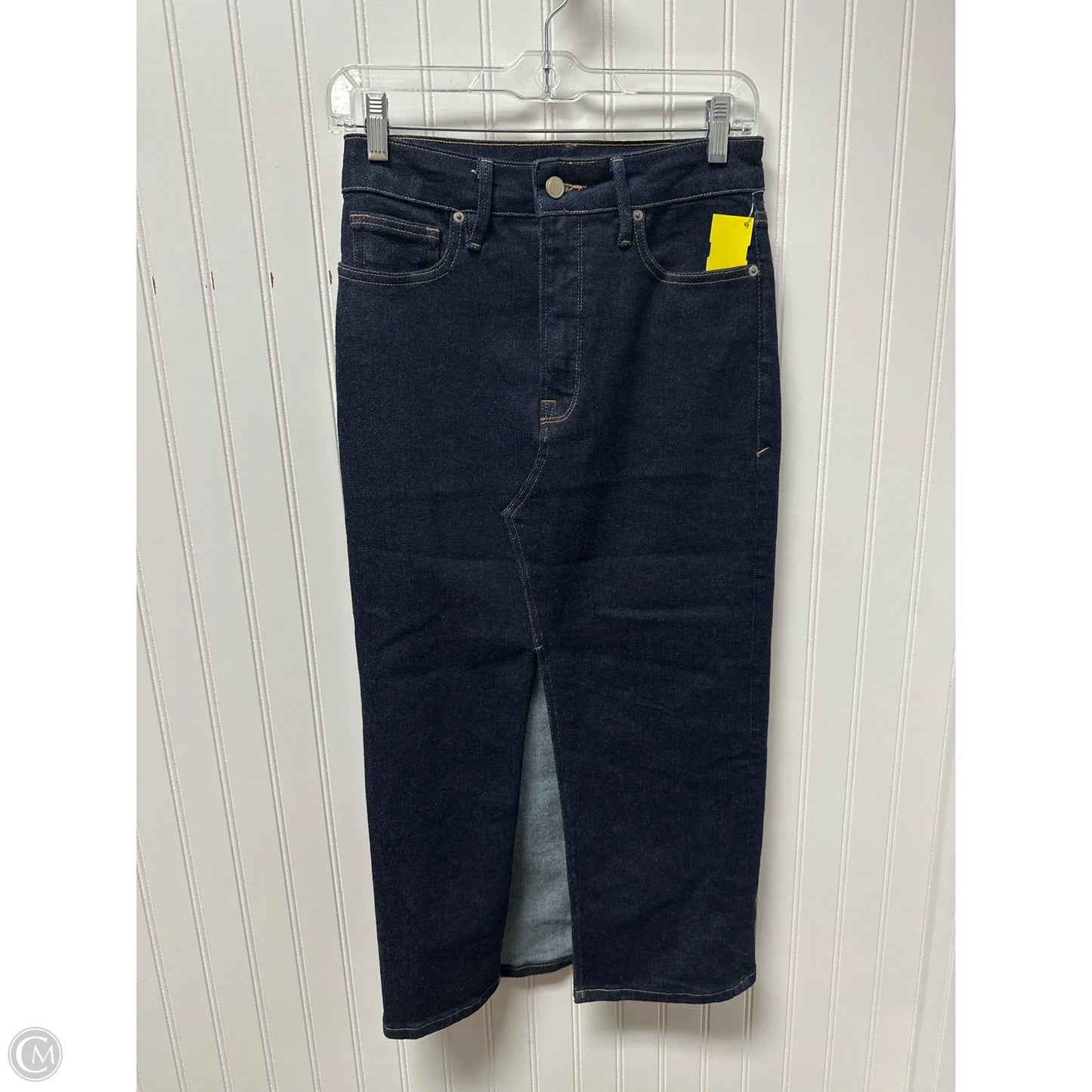 Skirt Midi By Good American In Blue Denim, Size: 6