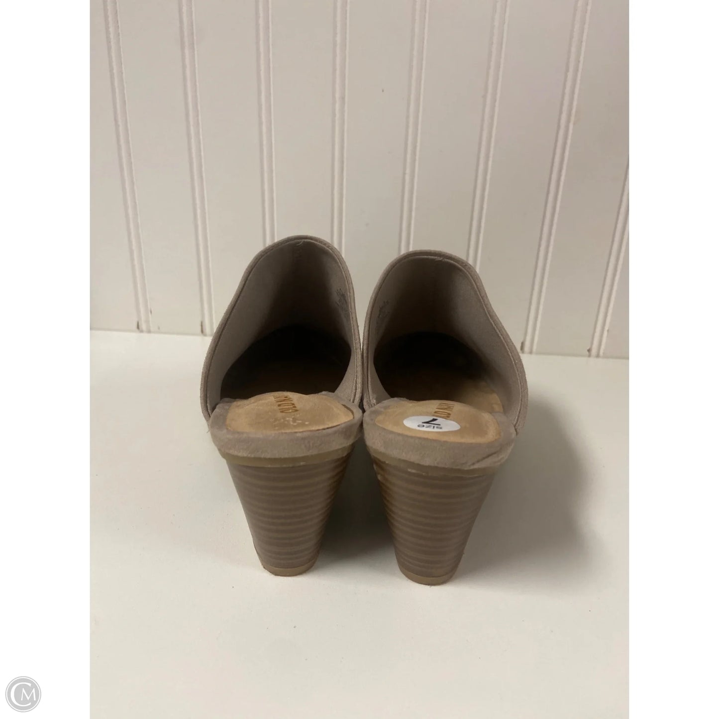 Shoes Heels Block By Old Navy In Taupe, Size: 7