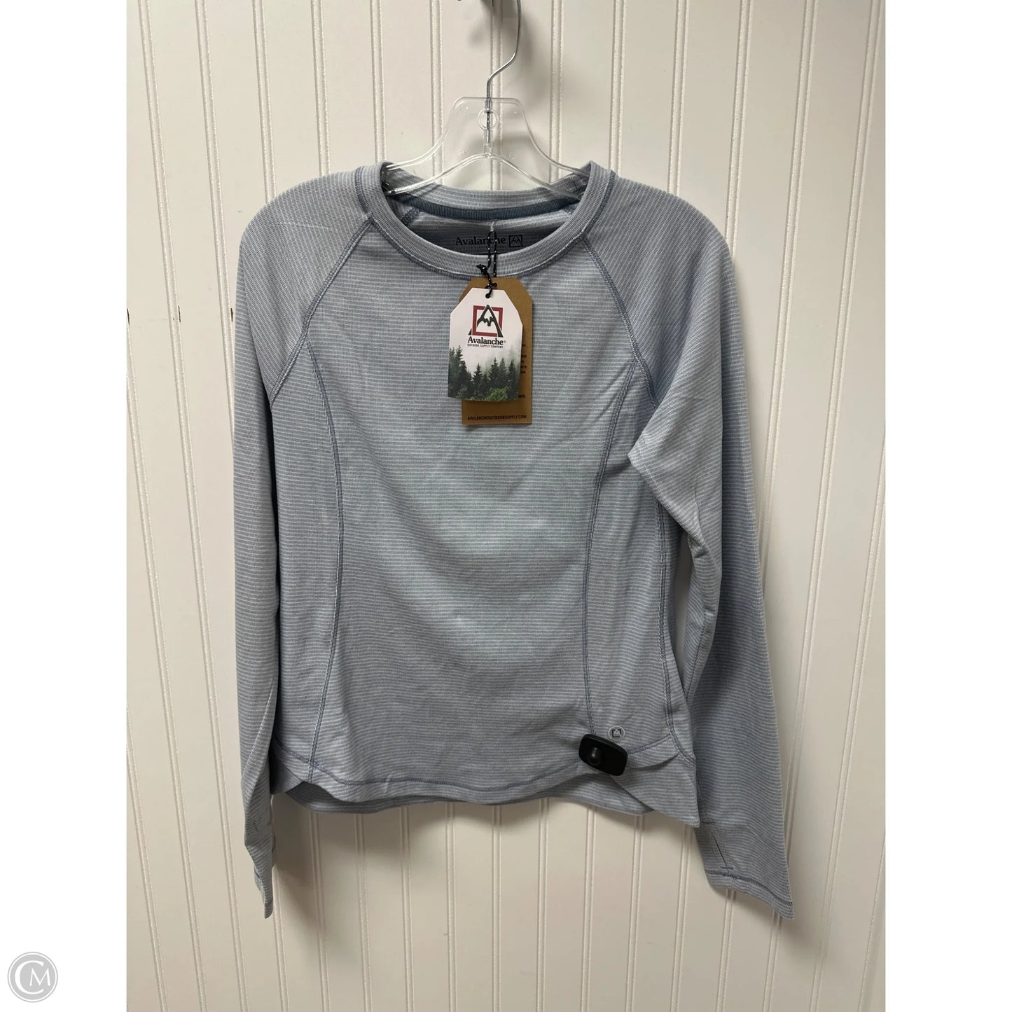 Athletic Top Long Sleeve Crewneck By Avalanche In Blue & Grey, Size: M