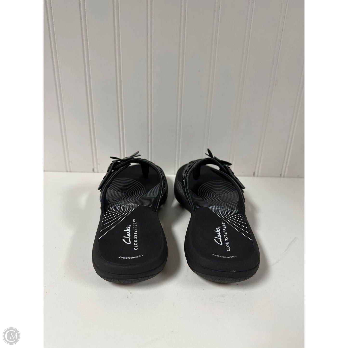 Sandals Flip Flops By Clarks In Black, Size: 7