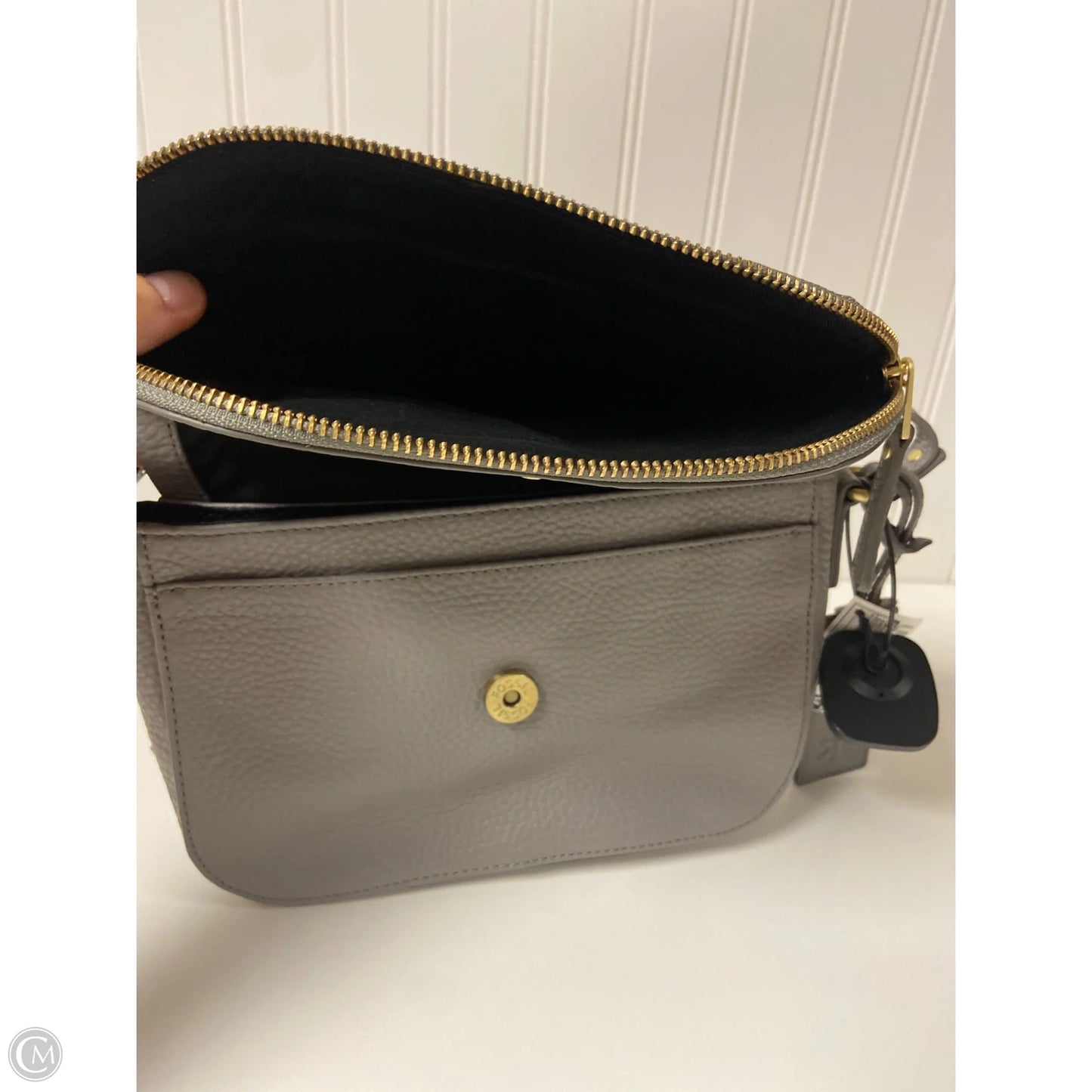 Crossbody Leather By Fossil, Size: Small